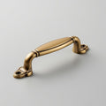 Heritage Brass Cabinet Pull, 4-inch solid brass with antique finish
